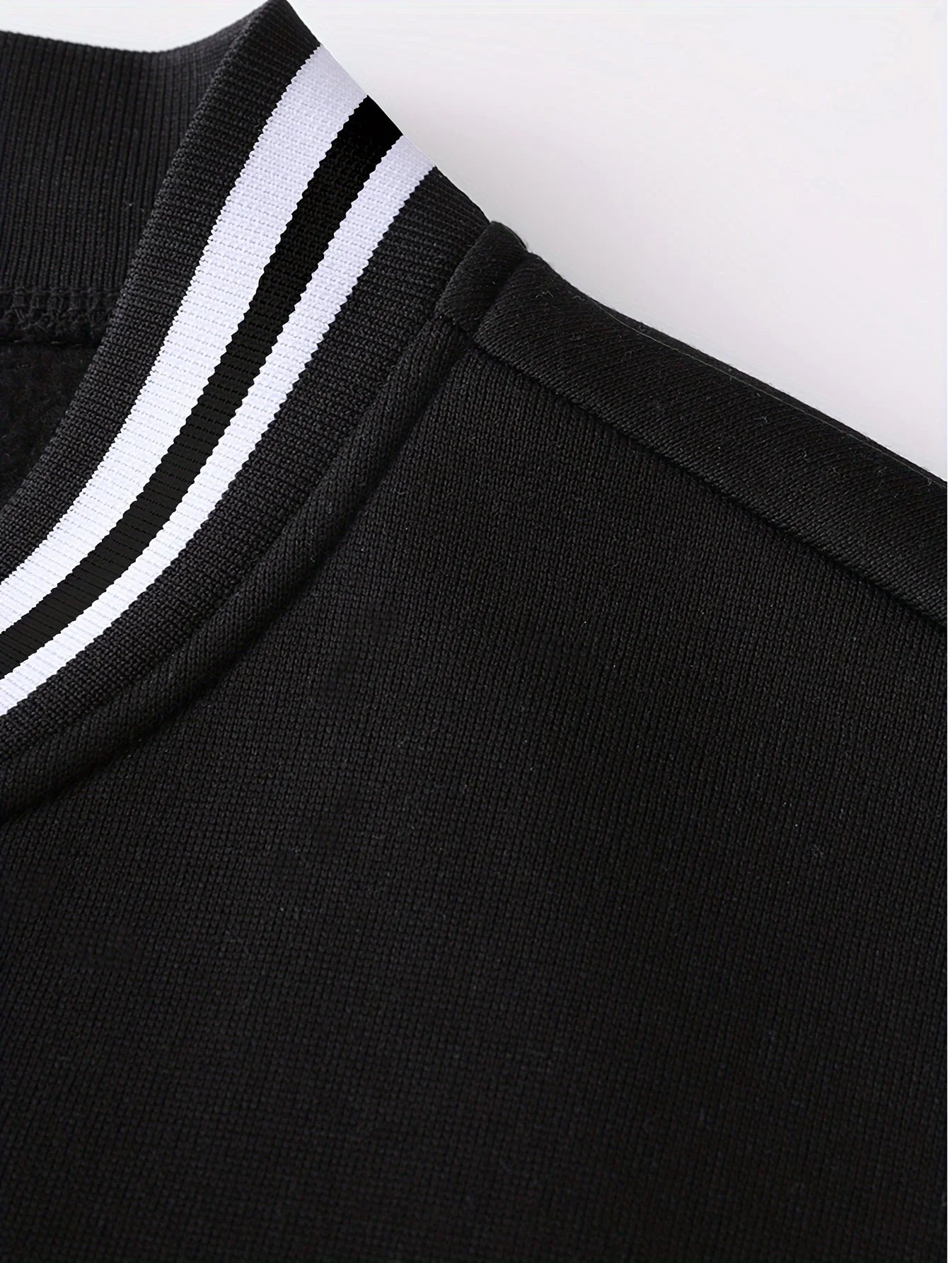 Men's Fashionable R Letter Splicing Casual Street Style Baseball Jacket with Button Closure and Pockets S38e647b335b3475aa833895ff94e73fdj Swag N Slay LTD