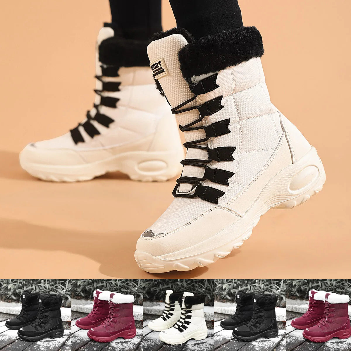 Women's Boots Winter High Quality Keep Warm Mid-Calf Waterproof Snow Boots Women Comfortable Ladies Thigh High Hiking Boots S9836b0b935a849379565f289ce01a6dev Swag N Slay LTD