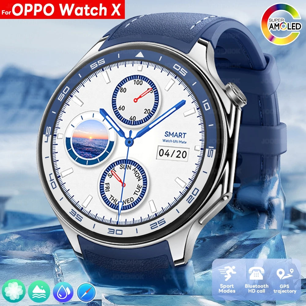 For OPPO Watch X Smart Watch Men High-end Business Men Bluetooth Call IP68 Waterproof Fitness Tracker Smartwatch Man 2025 New Sf6fd324d0e0747e3b7465f52f80eb6c2w Swag N Slay LTD
