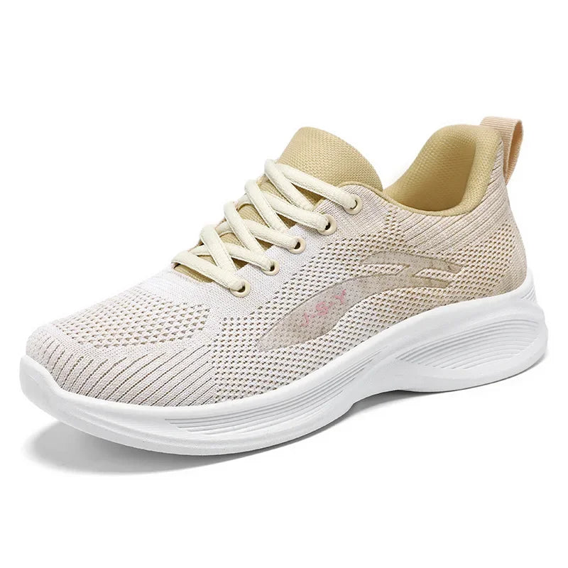Spring and Autumn Sports Women's Shoes 2025 New Gradient Casual Sports Shoes Mesh Breathable Soft Sole Women's Shoes G-YS89-Light coffee S029fa20192114705b17943cae535b42dQ Swag N Slay LTD