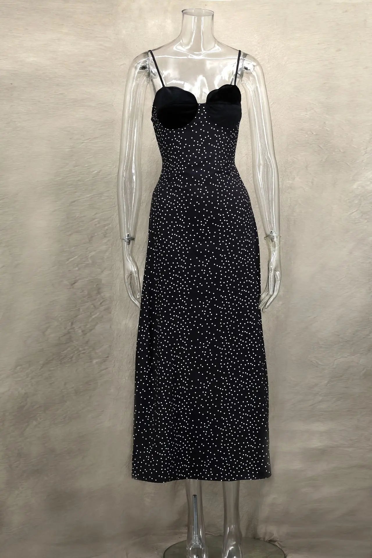 VEITCHE 2025 Women's Holiday Strap Dress Polka Dot Print Sexy A-Line Skirt Commute Wear Casual Women's Fashion BLACK S032ef7a73f73407694184a90d6f04671q Swag N Slay LTD
