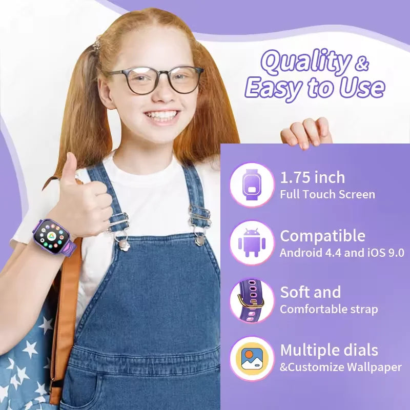 New Kids Smart Watch Child HD Touch Screen Games Smartwatch Music Watch Boy Girl Gift Children Smartwatch For IOS Android S0492cf524eef46bbbcdff1b6cdf0a875j Swag N Slay LTD