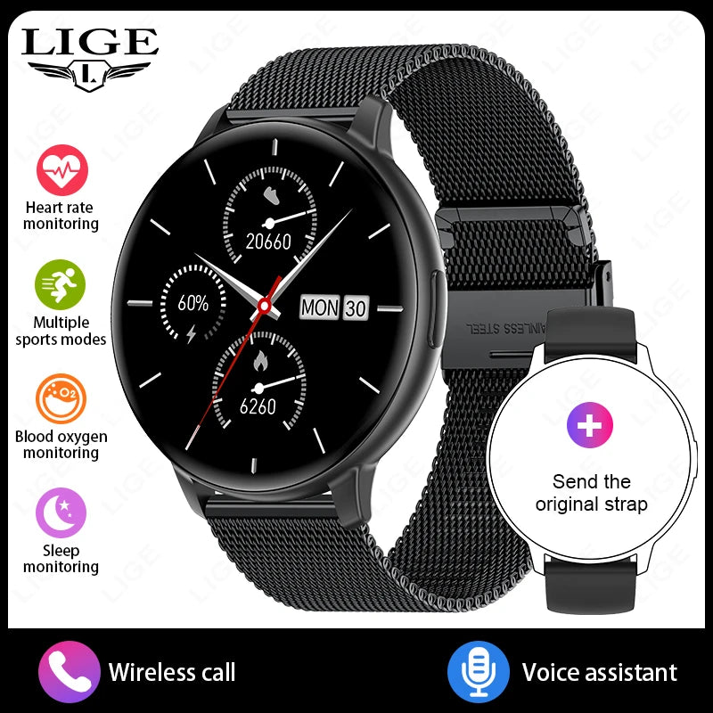 New Smart Watch Women Men Bluetooth Call Heart Rate Health Monitor 1.38'' Screen Fashion Sport Ladies Smartwatch For Android IOS mesh belt black S06a1ceae9d6d4d7a80b9b3ac9829f910R Swag N Slay LTD