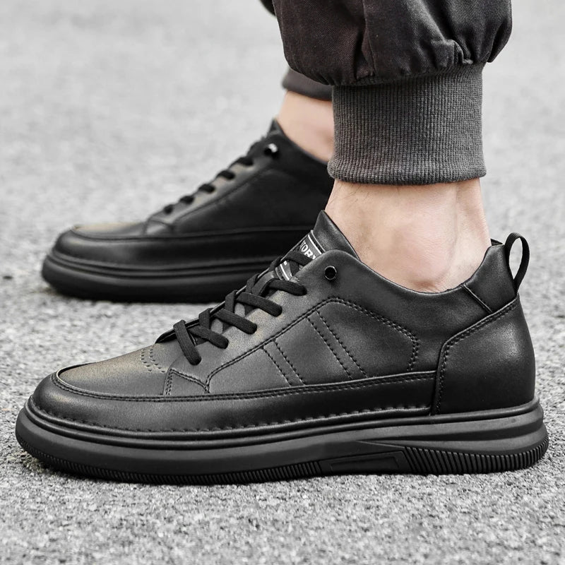 Spring Autumn Men's Inner Heightening Shoes Leather Sports Casual Shoes Invisible Height Increasing Shoes Men Sport Elevator 8CM S073c7d5a04f6414dacde4b0ff45f144eK Swag N Slay LTD