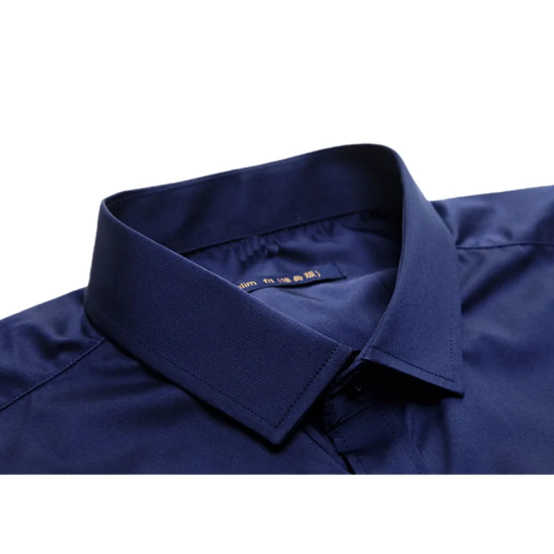 Men's long-sleeved shirt for business casual wear in spring, summer and autumn. Pure color, simple design, trendy and versatile. S090a64260843418b8bd36352805e14d8B Swag N Slay LTD