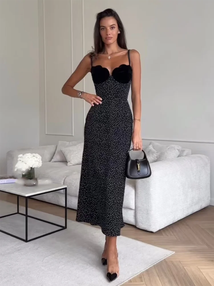 VEITCHE 2025 Women's Holiday Strap Dress Polka Dot Print Sexy A-Line Skirt Commute Wear Casual Women's Fashion S0a212f96fe1846e196aae59717a744e94 Swag N Slay LTD