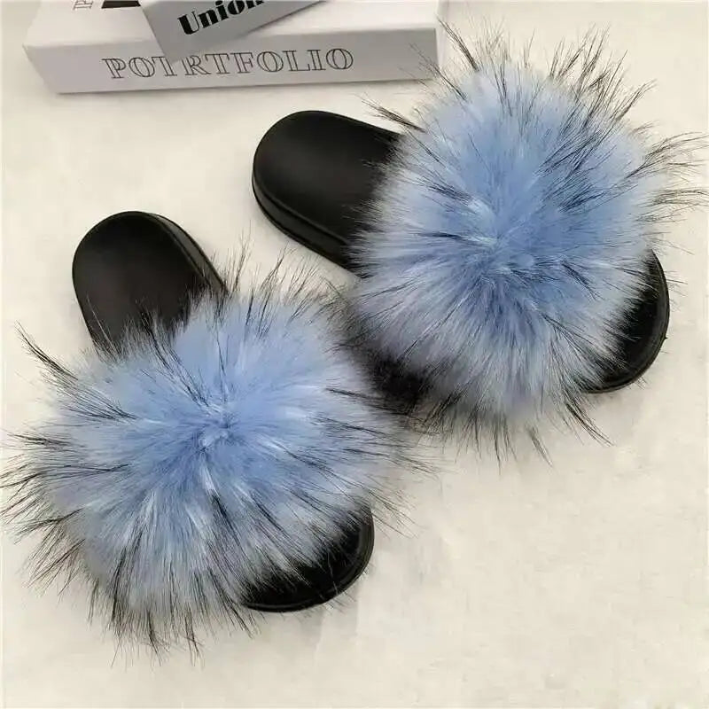 Summer Faux Fur Slippers Women Indoor Furry Fur Slides Female Plush Flip Flops Flats Sandals Casual Fluffy Slipper House Shoes Light Blue 1 S0a57a73796864c9ba1c7df45e20cfcd2i Swag N Slay LTD