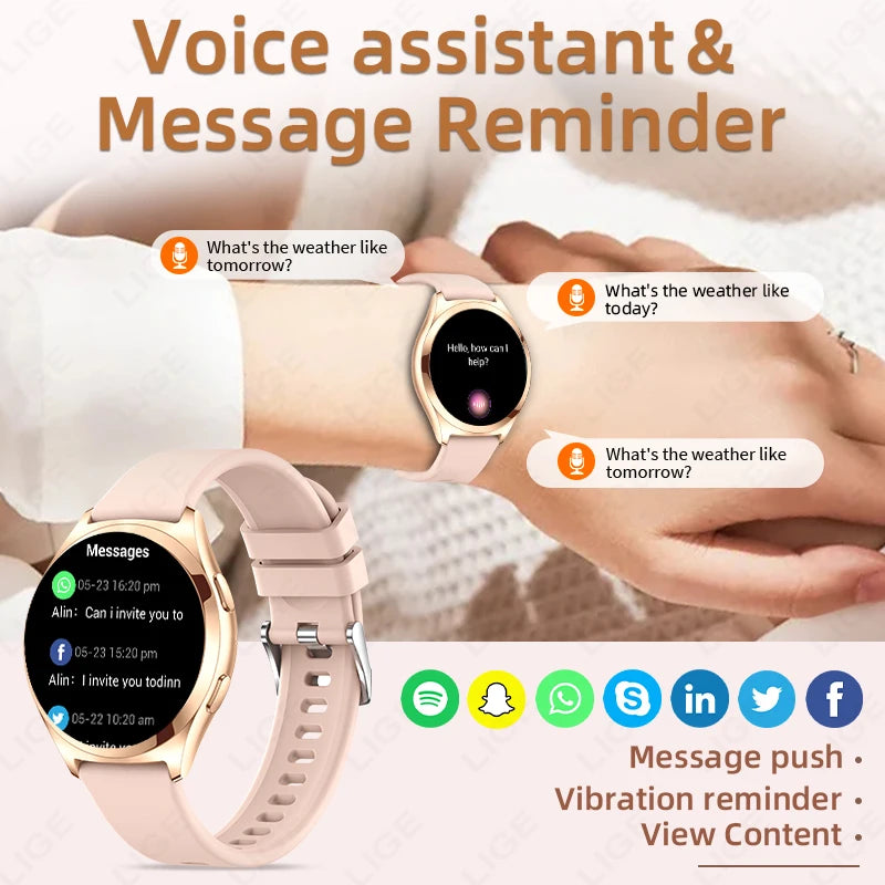 LIGE New 1.27'' HD Screen Smart Watch Women IP68 Waterproof Bluetooth Call Bracelet Sports Health Monitor Ladies Smartwatch 2025 S0b084d528f81452091d7fb4fba1049d1B Swag N Slay LTD