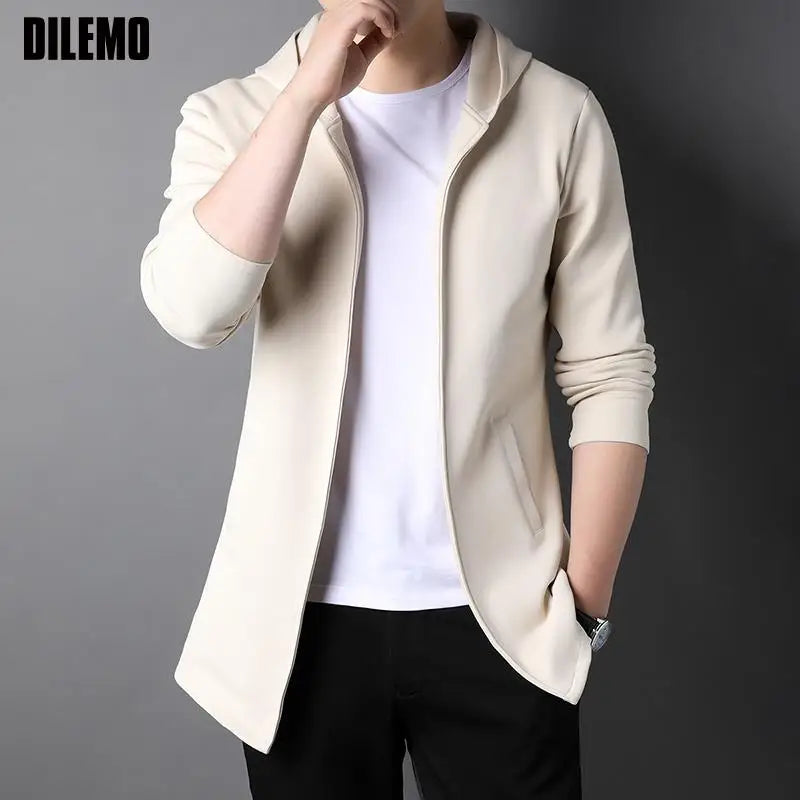 DILEMO Coats High End New Brand Designer Casual Fashion Korean Style Zipper Jackets For Men Solid Color Hooded Men Clothes S0c75819c37674ae3b25055d36d17871ac Swag N Slay LTD