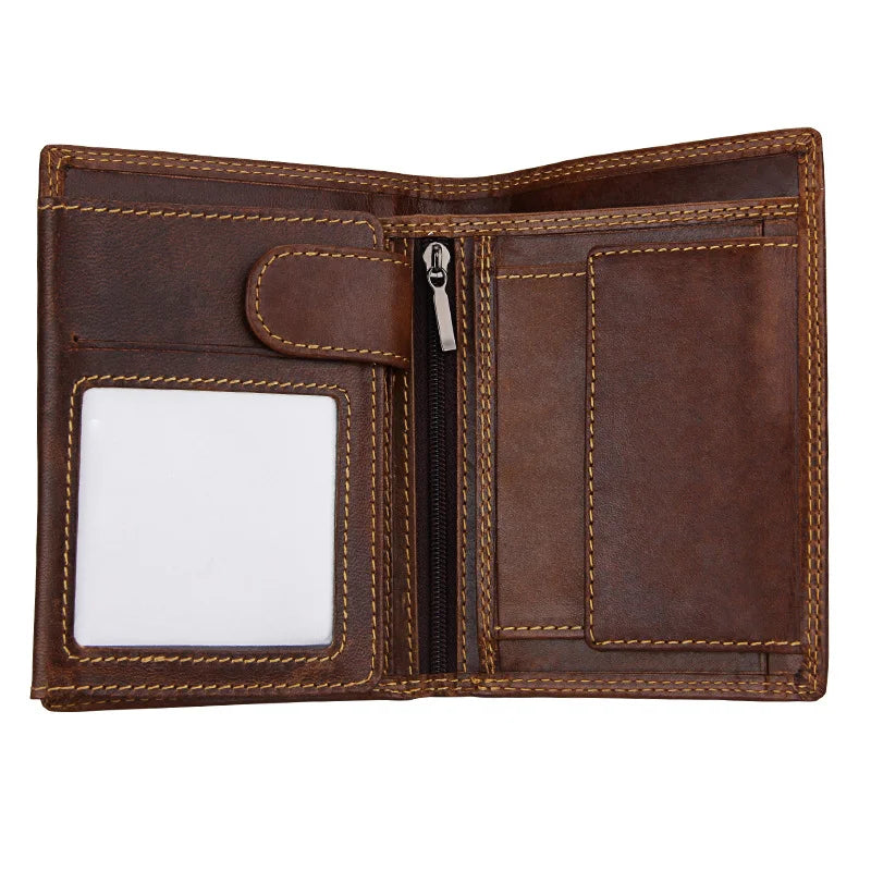 Top Quality New RFID Retro Genuine Leather Men Wallet with Coin Pocket Big Capacity Multi Card Holder Cow Leather Wallet for Men S0f0b86cea7c34585a837b929ce6920a4W Swag N Slay LTD