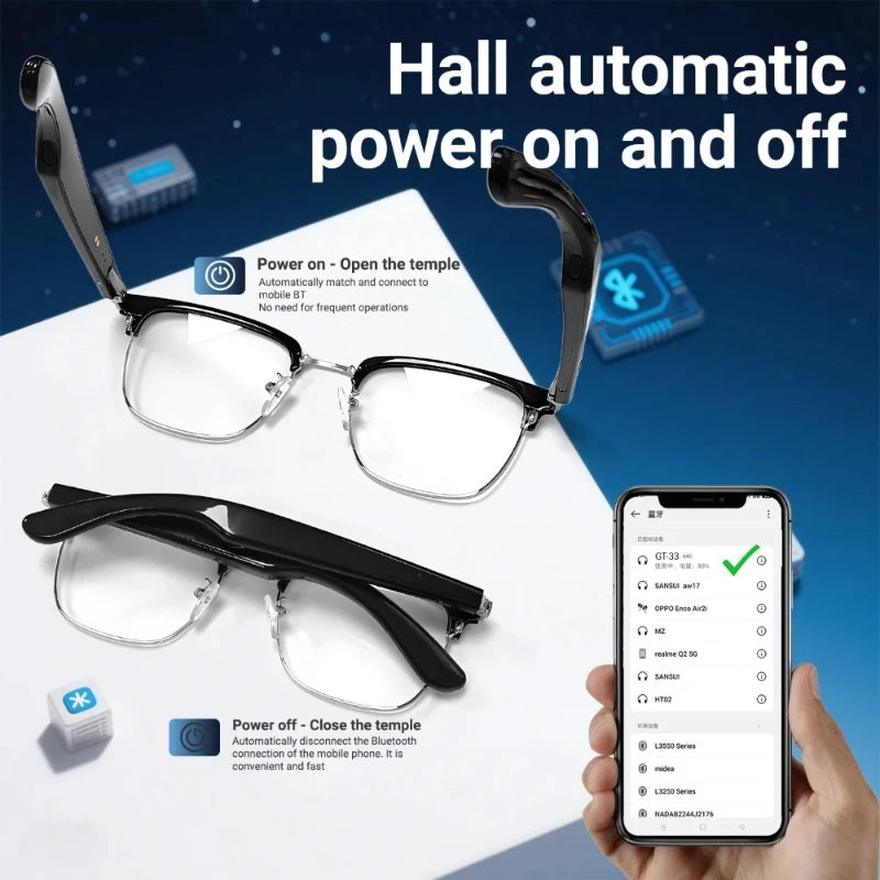 GT-33 AI Smart Glasses HD Bluetooth Calling Voice Assistant Music Player Translate Camera HOT Translation in multiple languages S13dd22a2564a4eada745e92b6d85582ec Swag N Slay LTD