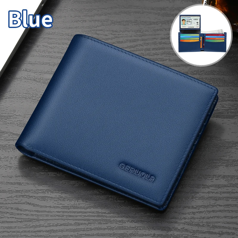 Men's Wallet 2025 New Arrival Genuine Leather Large Capacity Zipper Wallet Card Holder Integrated Ultra-Thin Wallet Blue S14bd1ccaf88145d3bc25246e84e8e30fD Swag N Slay LTD