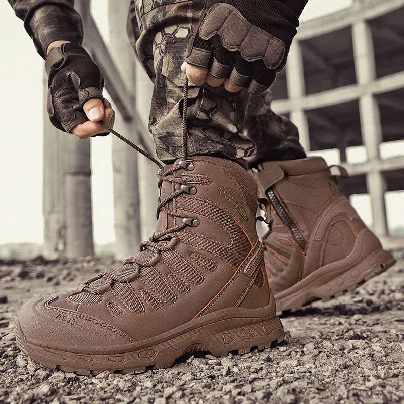 High Top Waterproof Men's Tactical Boots Hiking Shoes Large Size 47 Outdoor Sneakers Hiking Boots Non Slip Motorcycle Boots Men S16c091e7853548e3b88036c37aa87a78X Swag N Slay LTD