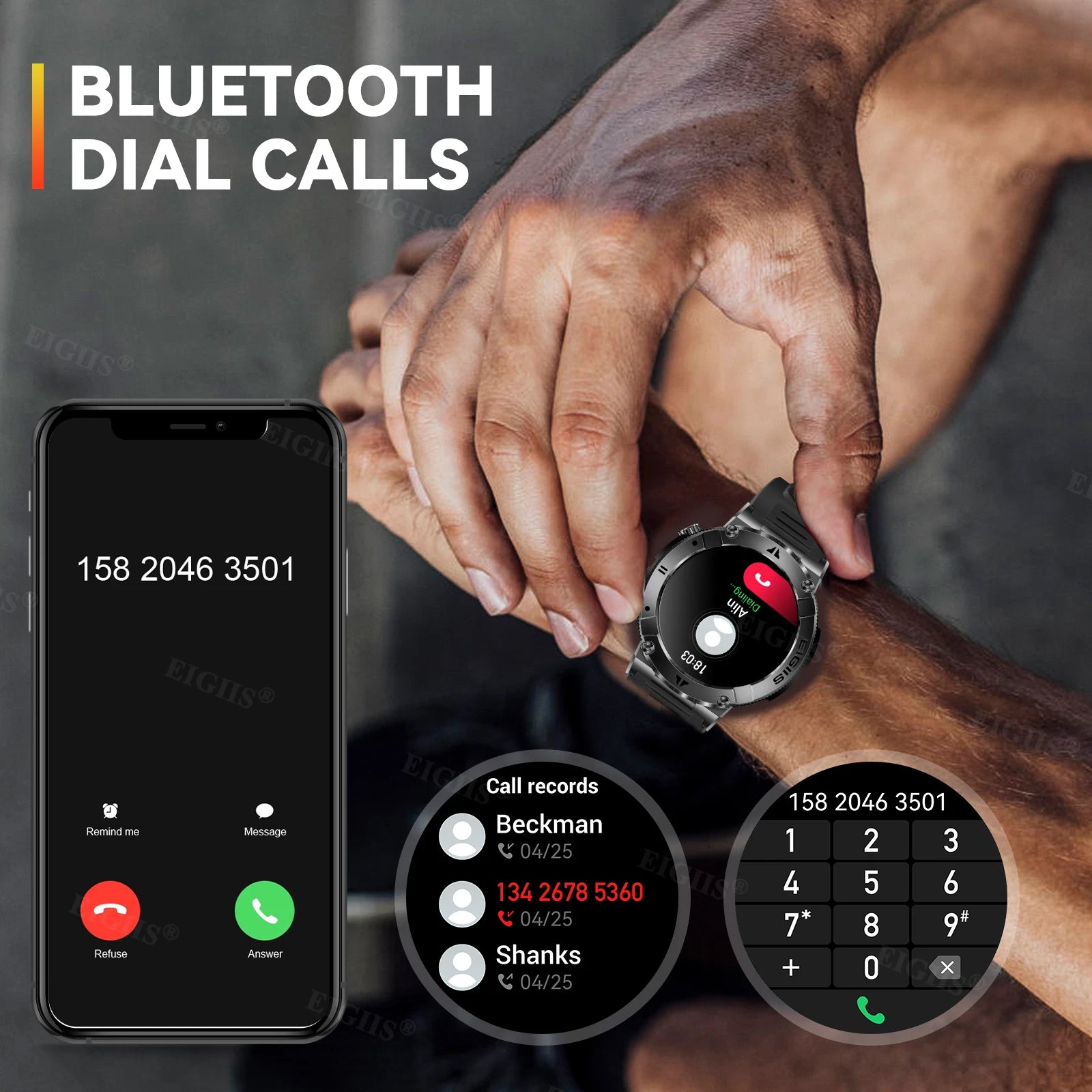 LaNikar Smart Watch Men TFT Display Bluetooth Call Blood Pressure Sport Fitness Health Monitor Custom Dial Waterproof Smartwatch S176f7437e91645a98a7c30a2bc6a4893k Swag N Slay LTD