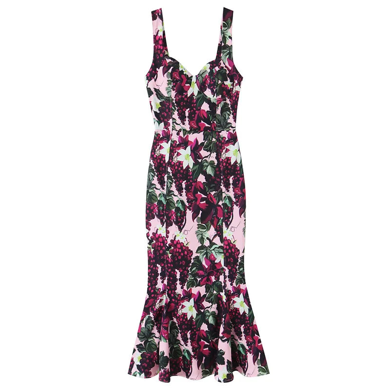 HXAO Womens Print Slip Dresses Summer 2025 Elegant Party Evening Dresses Fruit Print Sleeveless Backless Vestidos Floral Dresses print S17c9341ac9cc47cd9d453742250b6c05L Swag N Slay LTD