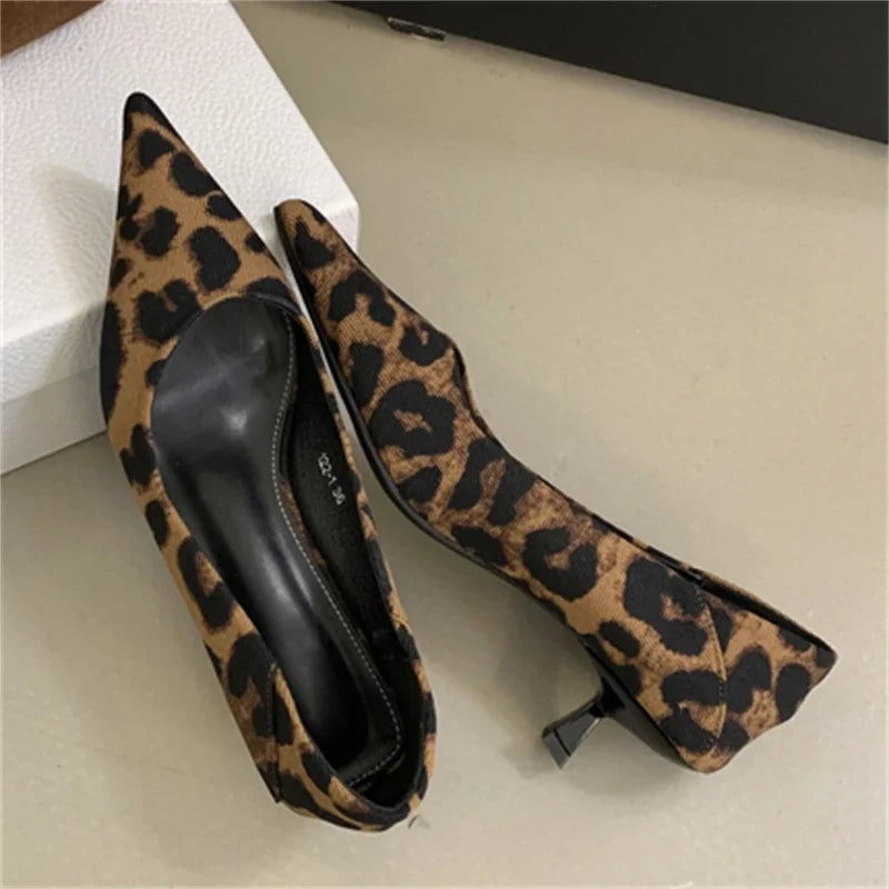 Eilyken Spring Design Leopard Print Woman Pumps Pointed Toe Thin Low Heels Elegant Party Female Shoes Zapatos De Mujer Leopard print S183c156dcc484941a40dbf73f40cd632x Swag N Slay LTD
