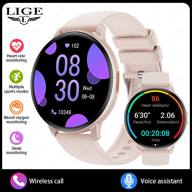 New Smart Watch Women Men Bluetooth Call Heart Rate Health Monitor 1.38'' Screen Fashion Sport Ladies Smartwatch For Android IOS pink S19057357b5da4919aca8a449649ae5d3S Swag N Slay LTD