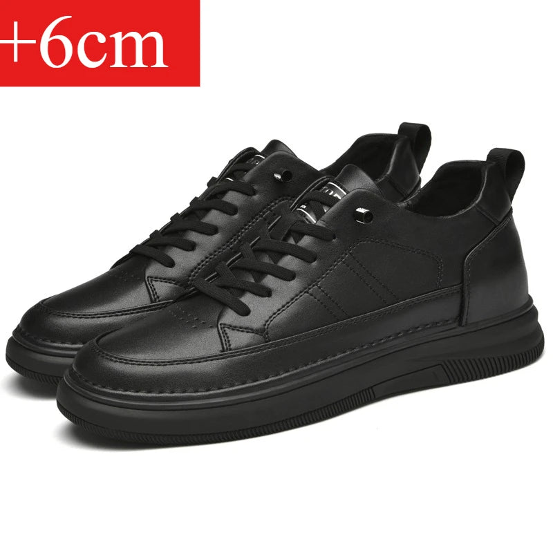 Spring Autumn Men's Inner Heightening Shoes Leather Sports Casual Shoes Invisible Height Increasing Shoes Men Sport Elevator 8CM 6cmblack S199173164479483b987032105d3167f7C Swag N Slay LTD