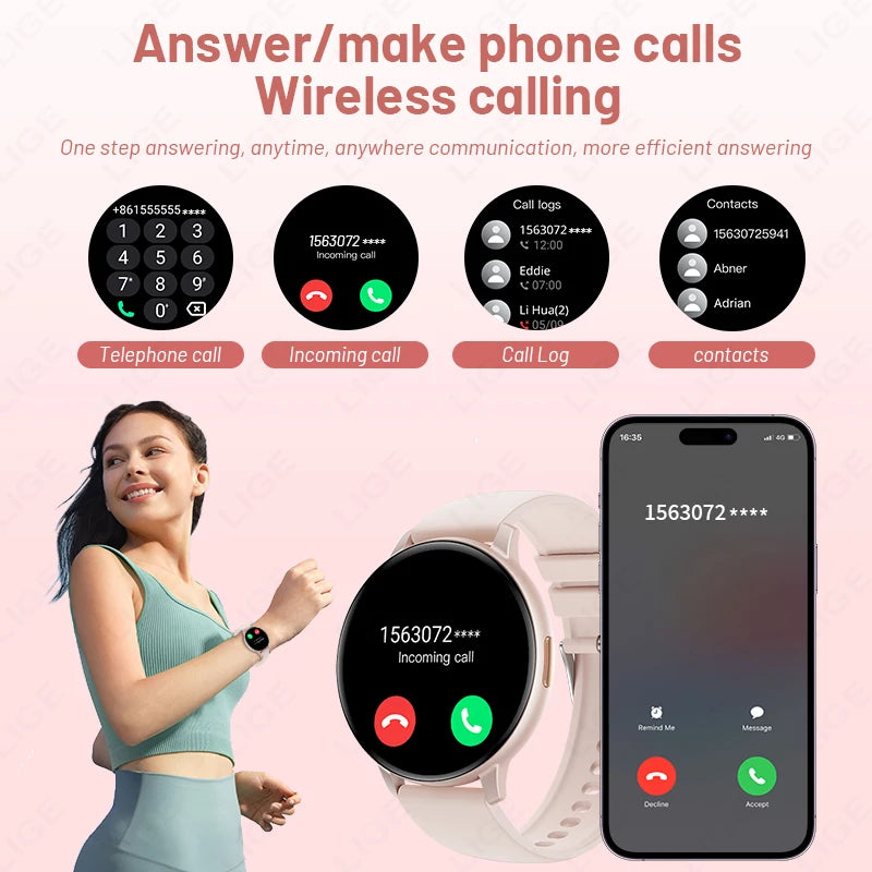 New Smart Watch Women Men Bluetooth Call Heart Rate Health Monitor 1.38'' Screen Fashion Sport Ladies Smartwatch For Android IOS S199d015a23e944ffb12cf7570f573192G Swag N Slay LTD