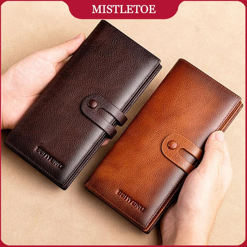 Anti RFID Casual Travel Men Long Wallet Vintage Brown Cow Genuine Leather Card Wallet for Birthday Gift S1ae12708b14848f497be603573ceaa477 Swag N Slay LTD