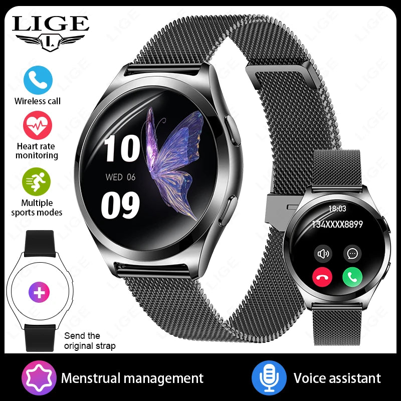 LIGE New 1.27'' HD Screen Smart Watch Women IP68 Waterproof Bluetooth Call Bracelet Sports Health Monitor Ladies Smartwatch 2025 S1bb2d8aacd604013ab0ff8e29a422d8bI Swag N Slay LTD