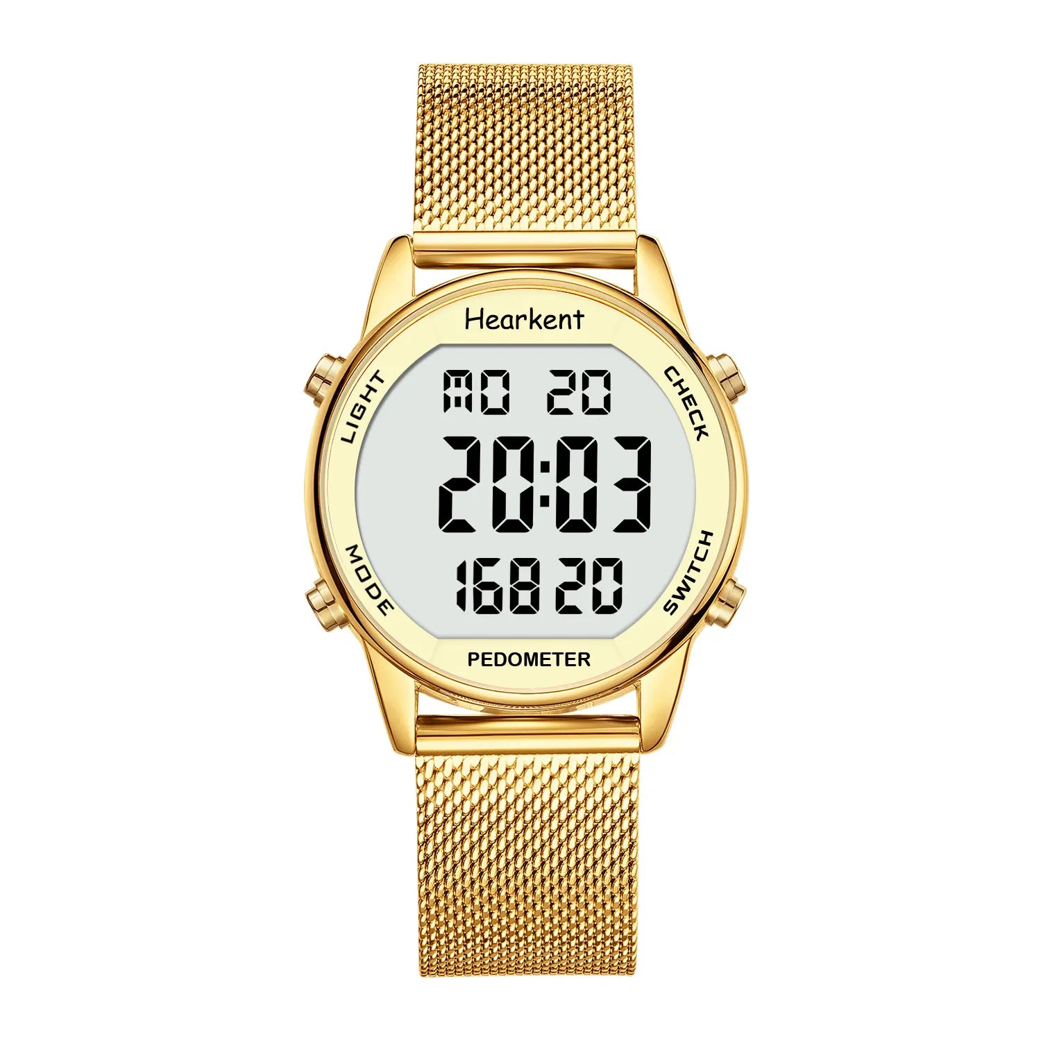 Hearkent Pedometer Watches Sport Step Counter Women's Digital Watches Calories Mile Tracker Waterproof 30M for Walking Running Golden S1db1f175ee4c4d70b6a177729a7efebaB Swag N Slay LTD
