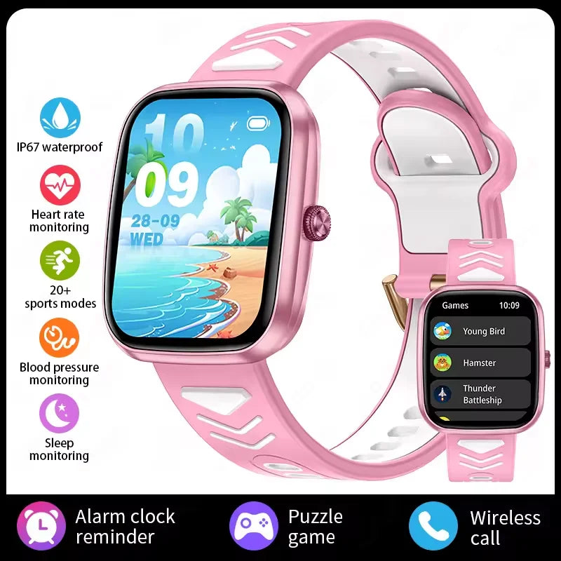 New Kids Smart Watch Child HD Touch Screen Games Smartwatch Music Watch Boy Girl Gift Children Smartwatch For IOS Android pink S1e1efc21330f4656af5f253a7b77b53fJ Swag N Slay LTD