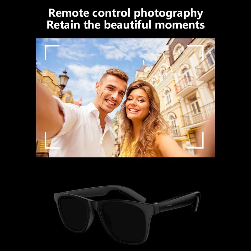 Lenovo 2026 AI Smart Glasses Touch Control Photo Camera Recording Translator Voice Assistant Music Wireless Bluetooth Sunglasses