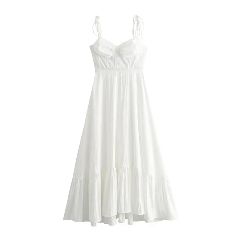 MUJER White Long Dresses For Women Ruffle Slip Corset Dress Woman Fashion Sleeveless Backless Summer Sexy Holiday Party Dresses S1f259783a6de46159525d884ae0e728e9 Swag N Slay LTD