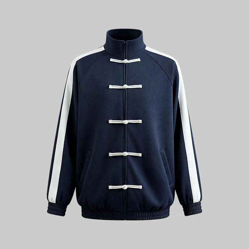 Women Sports Casual Y2k Jacket 2026 Spring Buttoned Striped Coat Female Long Sleeves Vintage Frog Closures Tops Outerwear S1fac3122429c41d3b734a2388357f638h Swag N Slay LTD