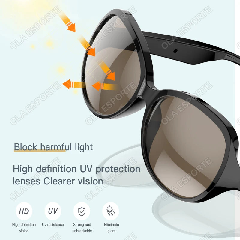 AI Smart Glasses Wireless Bluetooth V5.3 Sunglasses Outdoor Sport Call Music Technology Headphones Suitable Men Women Sunglasses S20a15296ad414673aed649ba54840b2er Swag N Slay LTD