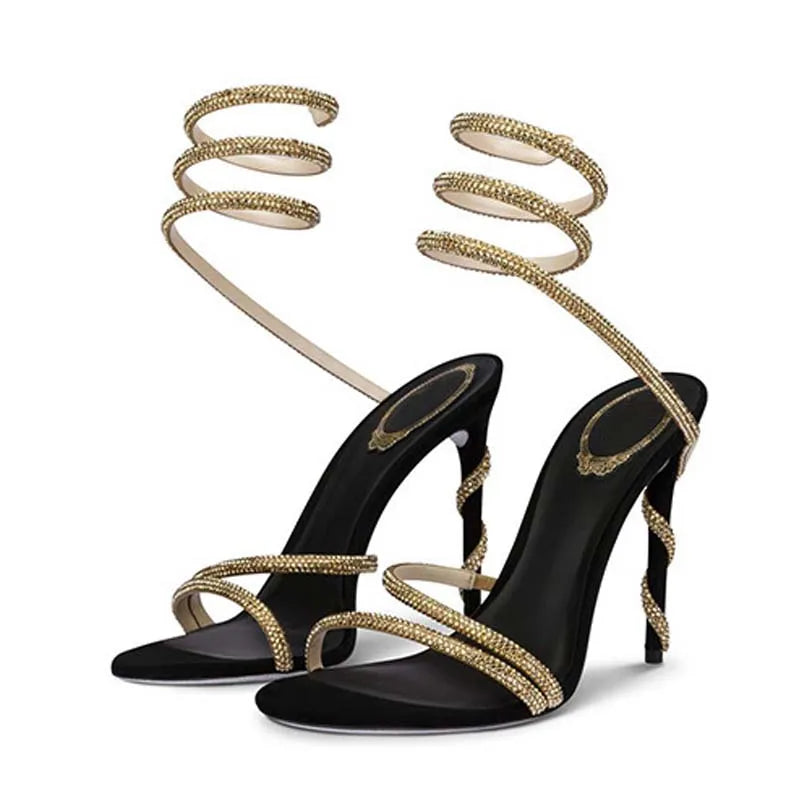 Eilyken Fashion Style Crystal Diamond Ankle Strap Women Sandals Sexy Open Toe Thin High Heels Nightclub Banquet Party Shoes Black S21d244120cb9492d9b1d3e17eda6844ex Swag N Slay LTD