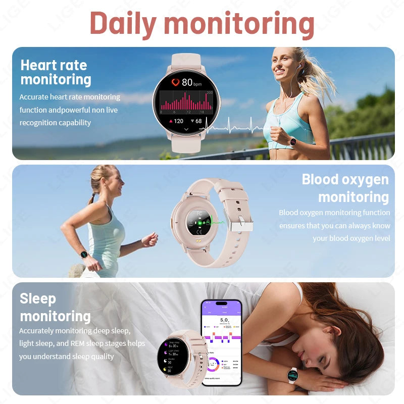 New Smart Watch Women Men Bluetooth Call Heart Rate Health Monitor 1.38'' Screen Fashion Sport Ladies Smartwatch For Android IOS S22f4b8a93250428fb05eca36a1d832e8w Swag N Slay LTD
