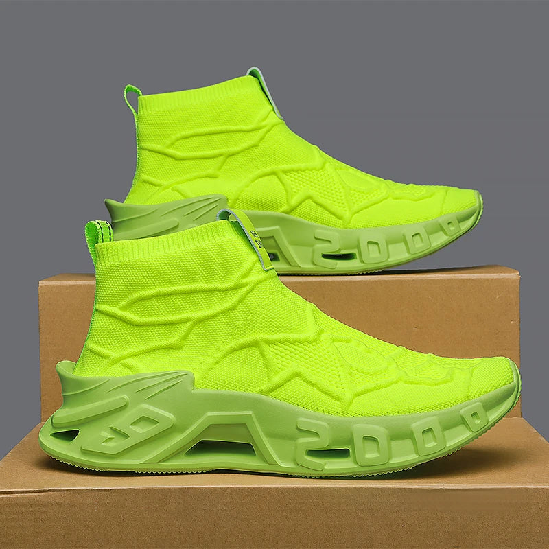 Men's Outdoor Sports Shoes - High-Top Sports Shoes Are Novel and Fashionable, Non-Slip and Durable, Suitable for All Seasons, Versatile Sports Shoes 2517 Lvse S23c3369d248f4adbb11d9b0670646a14r Swag N Slay LTD