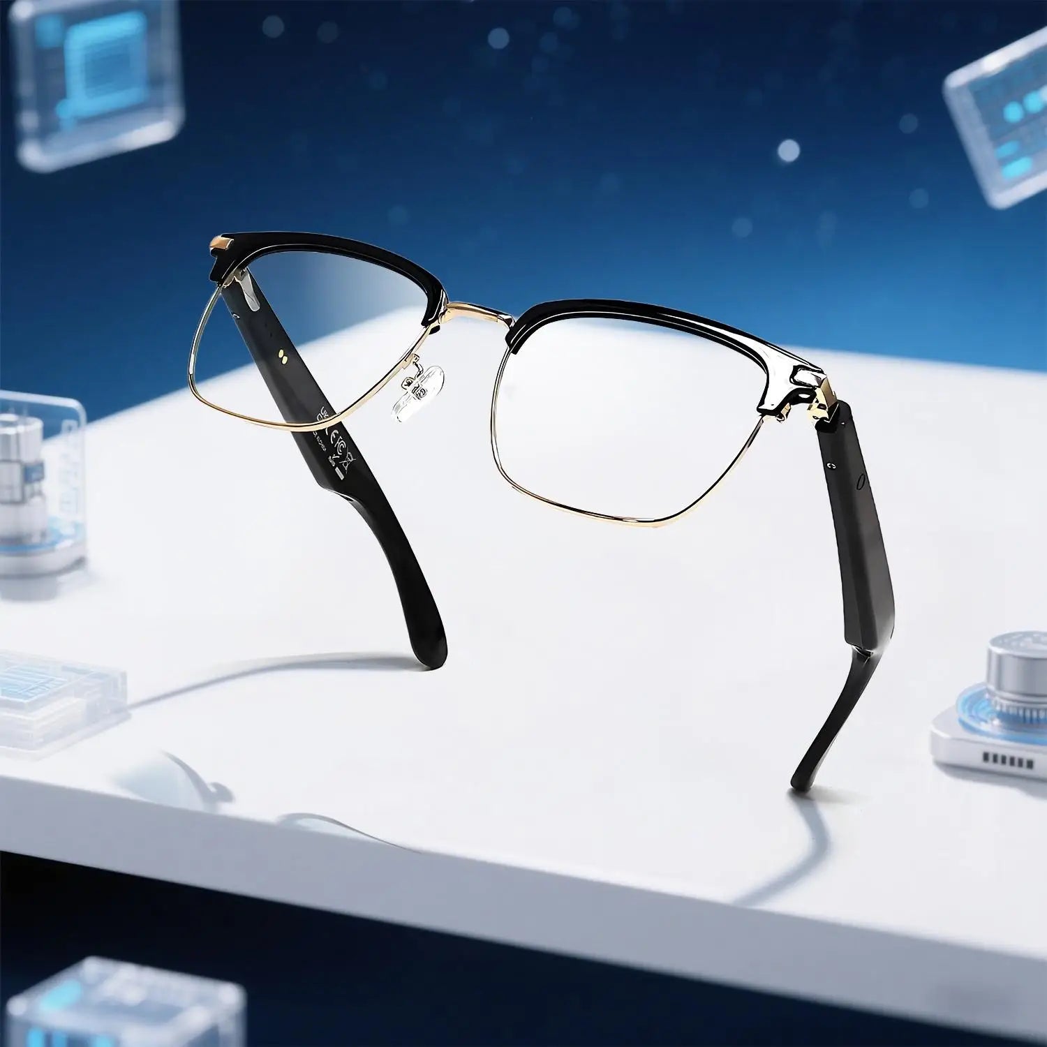 GT-33 AI Smart Glasses HD Bluetooth Calling Voice Assistant Music Player Translate Camera HOT Translation in multiple languages Gold-black S247ee544916445019295942de3d89065I Swag N Slay LTD