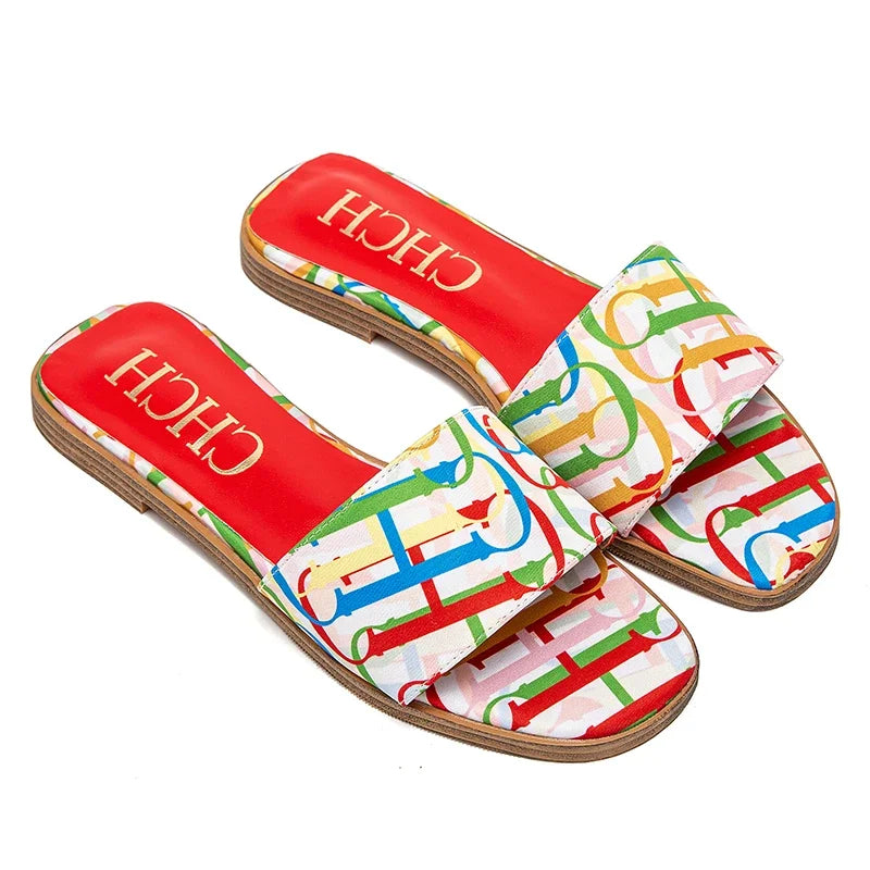 Letter Slippers Retro Design New Women's Shoes Summer Casual Color Fashionable Blocking Design Non Slip Sandals Slippers MULTI S29ad81e2ae944b068dd7f52da7cf5349c Swag N Slay LTD