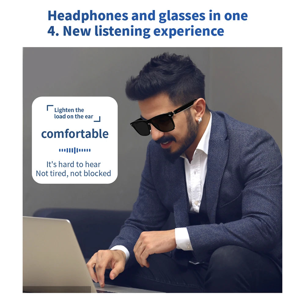 Smart Glasses AI Voice Assistant Camera Glasses BT Audio Glasses (Sunglasses) S2a039525d6ad4c68874595ddf48694c29 Swag N Slay LTD