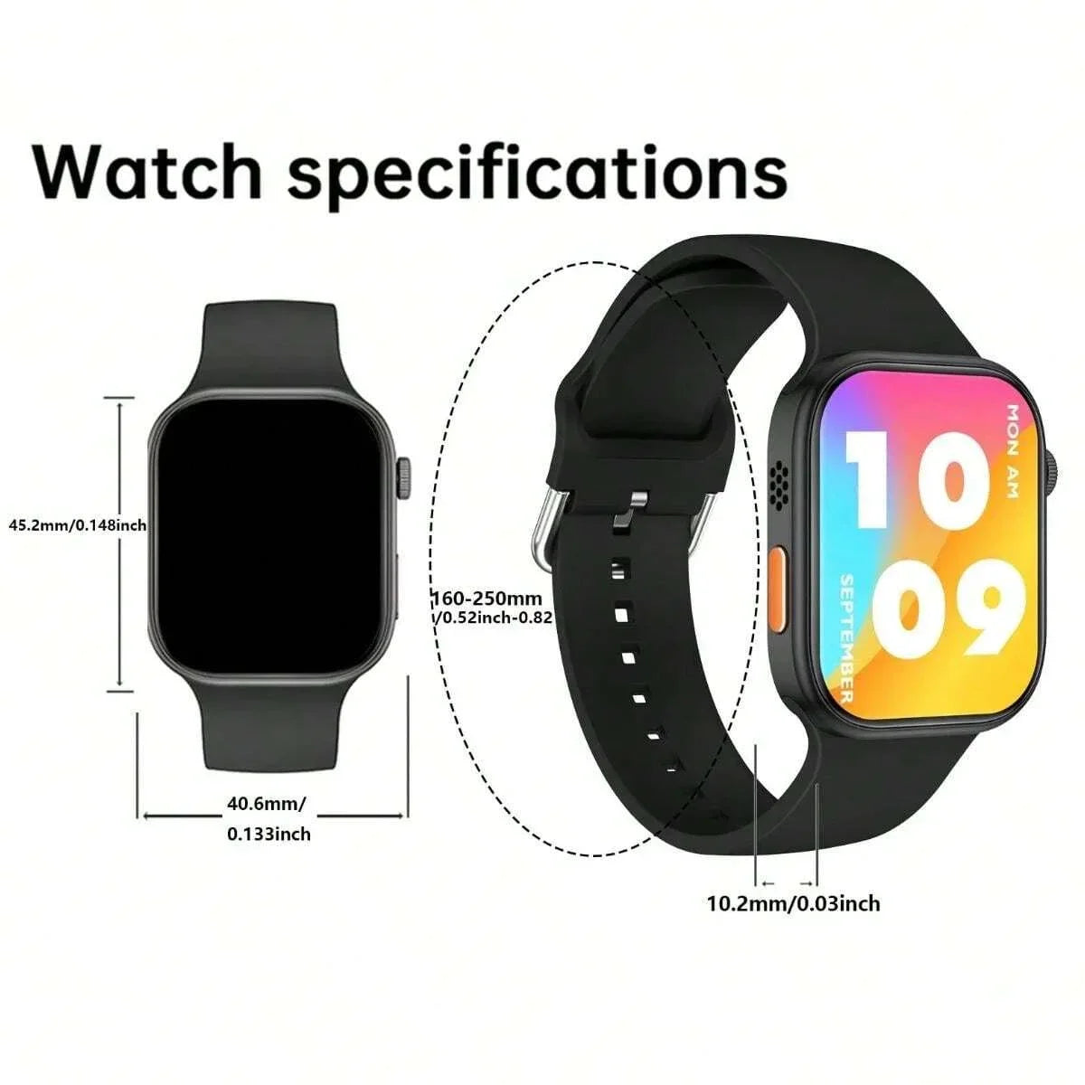 Smart watch wireless calling/dial Sport mode calling reminder and rejection fitness monitoring for iPhone/Andriod S32accb0069b34ffdba9ad399152dfd0bk Swag N Slay LTD