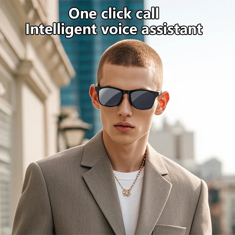 Lenovo 2026 AI Smart Glasses Touch Control Photo Camera Recording Translator Voice Assistant Music Wireless Bluetooth Sunglasses
