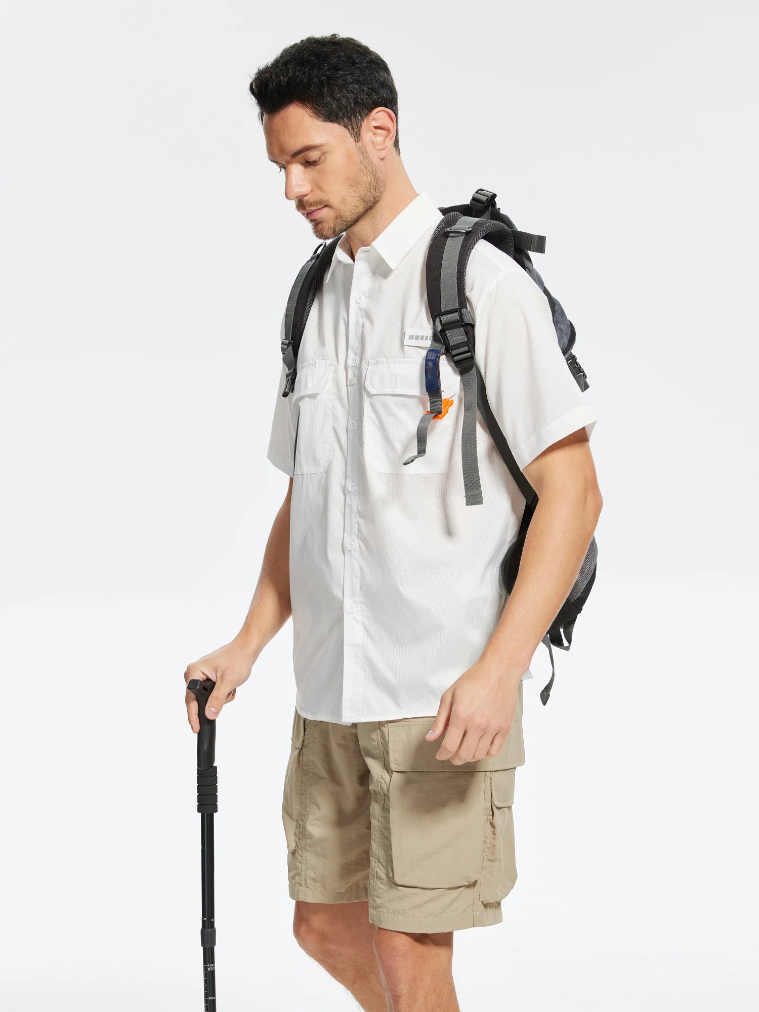 Men's UPF 50+ Short Sleeve Sun Protection Fishing Shirts, Rashguard Casual Button Down Fishing Hiking Shirt with Breathable Mesh S379c92def828486ca4874bdc6b467c68F Swag N Slay LTD