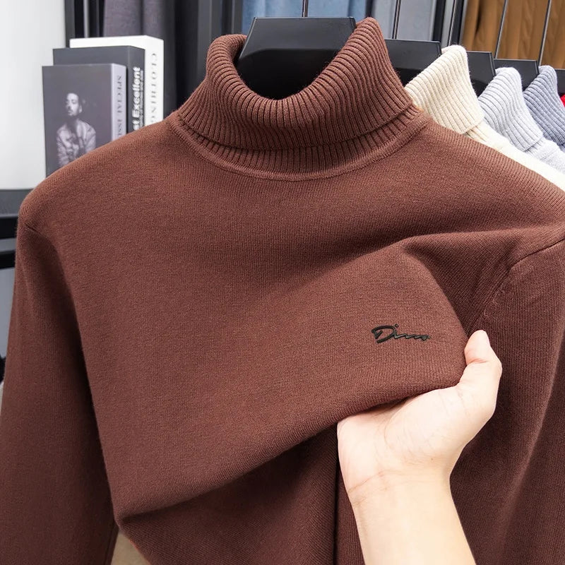 Quality Man Spring Long-Sleeved Knitwear Letter Print High Neck Hot Pullover Versatile Trend Leisure Warm Sweater Men's Clothing kafei S394972e396434a4aa235e0283ccc7a4cM Swag N Slay LTD