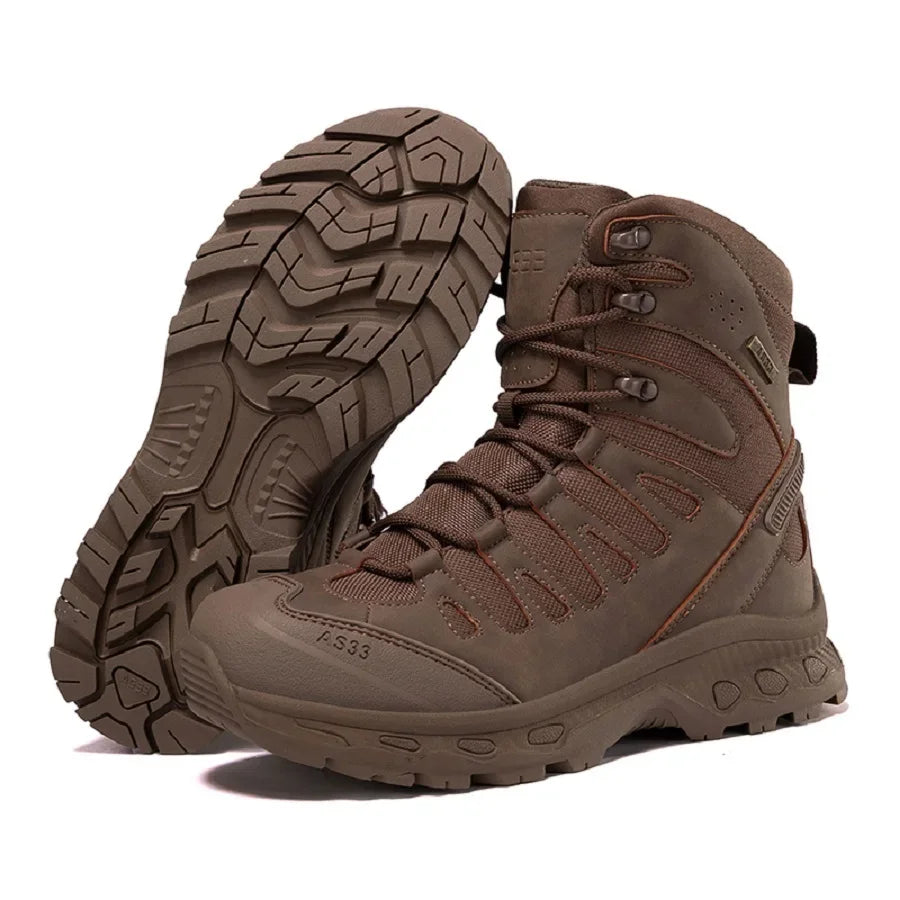 High Top Waterproof Men's Tactical Boots Hiking Shoes Large Size 47 Outdoor Sneakers Hiking Boots Non Slip Motorcycle Boots Men Brown S39d32535ba4e4b20a149fbcf3071905bc Swag N Slay LTD