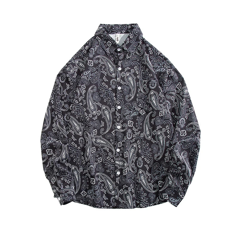 Memz Trendy Long Sve Loose Fit Collared irt for Men with Texture Embroidery Hong Kong Sle Versatile Faionable irt S3bad27e45b634886b9623b8b7b6a02481 Swag N Slay LTD
