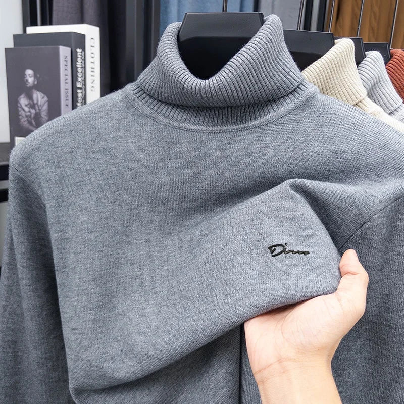Quality Man Spring Long-Sleeved Knitwear Letter Print High Neck Hot Pullover Versatile Trend Leisure Warm Sweater Men's Clothing zhonghui S40acabfb7672473ea4821328428ca800o Swag N Slay LTD