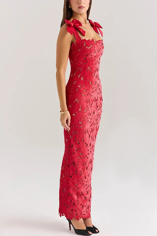 Women's Fashion Sleeveless Lace Bow Straps Maxi Dresses Vacation Outfits Bodycon Hip Wrap Dress Slim Long Robes Party Gowns S40d85c082b0b4e3e8db6474b7623e335L Swag N Slay LTD