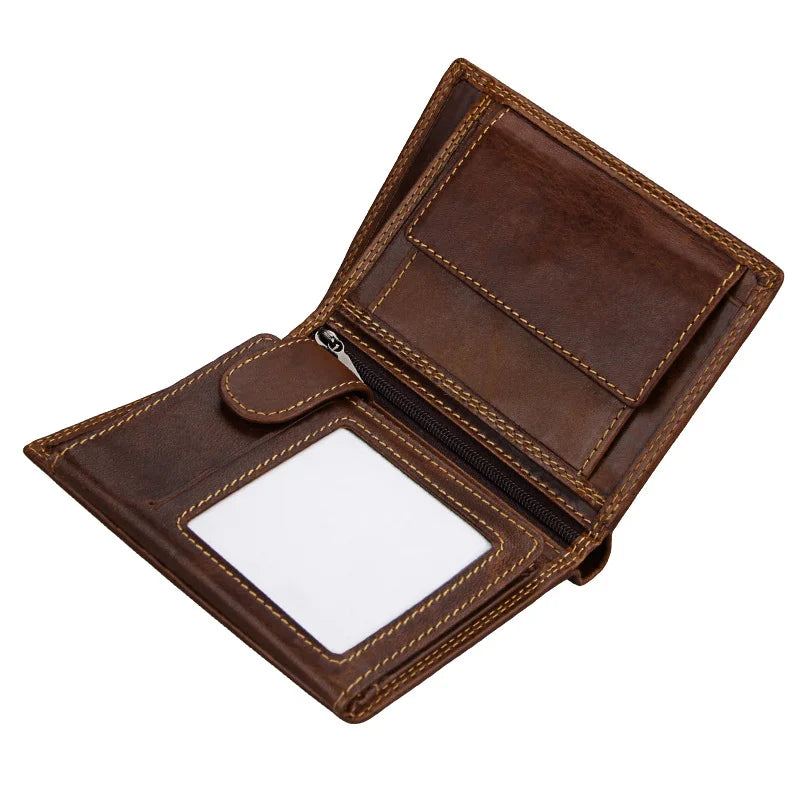 Top Quality New RFID Retro Genuine Leather Men Wallet with Coin Pocket Big Capacity Multi Card Holder Cow Leather Wallet for Men S498b33e310f34e4d9638f681c5a7014aE Swag N Slay LTD