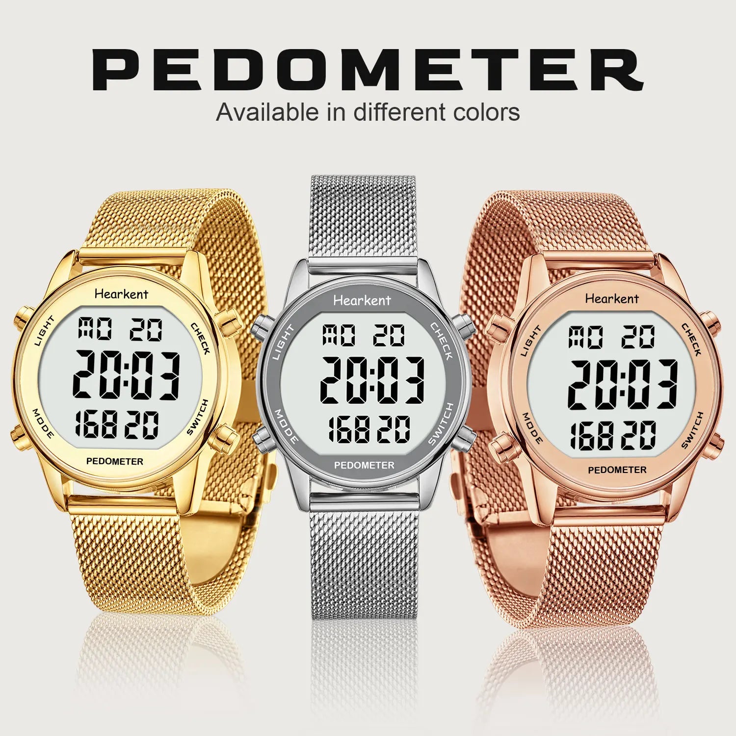 Hearkent Pedometer Watches Sport Step Counter Women's Digital Watches Calories Mile Tracker Waterproof 30M for Walking Running S4a95a27637924c47b52c4253f29202fcI Swag N Slay LTD