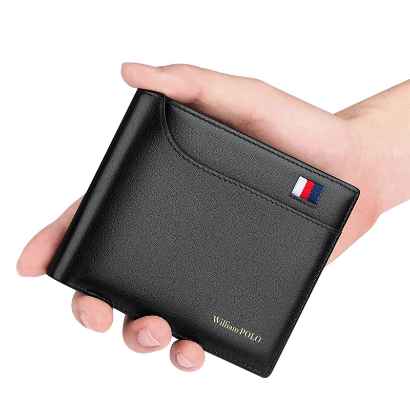 Genuine leather fashionable wallet, men's short high-end card holder, multi-functional personalized coin wallet, card bag S4f3316ca08944f2e90170be327394f0eU Swag N Slay LTD