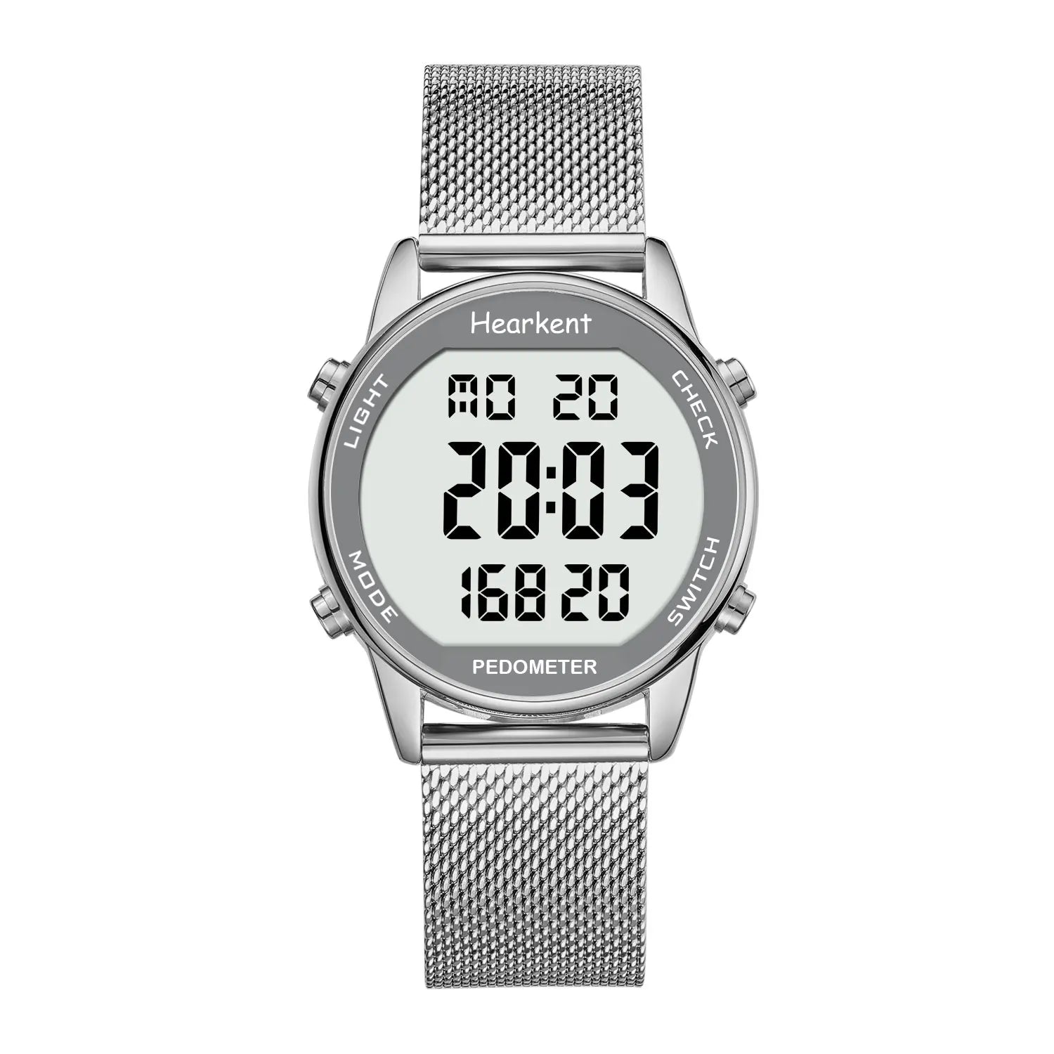 Hearkent Pedometer Watches Sport Step Counter Women's Digital Watches Calories Mile Tracker Waterproof 30M for Walking Running Silver S4f593f68026644b88a5b6b23f5ab9825b Swag N Slay LTD