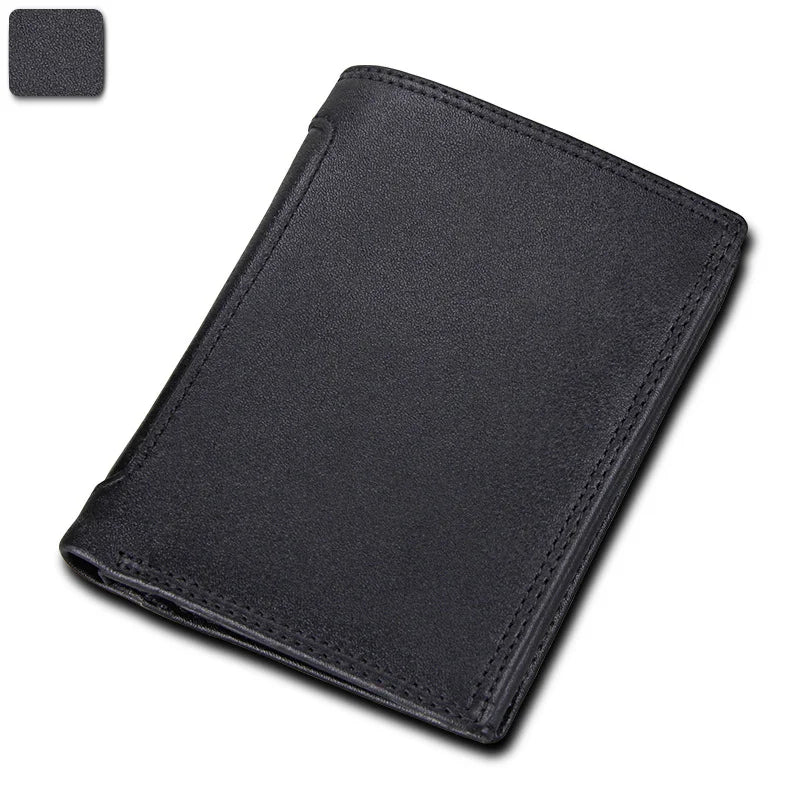 Top Quality New RFID Retro Genuine Leather Men Wallet with Coin Pocket Big Capacity Multi Card Holder Cow Leather Wallet for Men Black S4f815cca848b438f824e167073e97a9fi Swag N Slay LTD